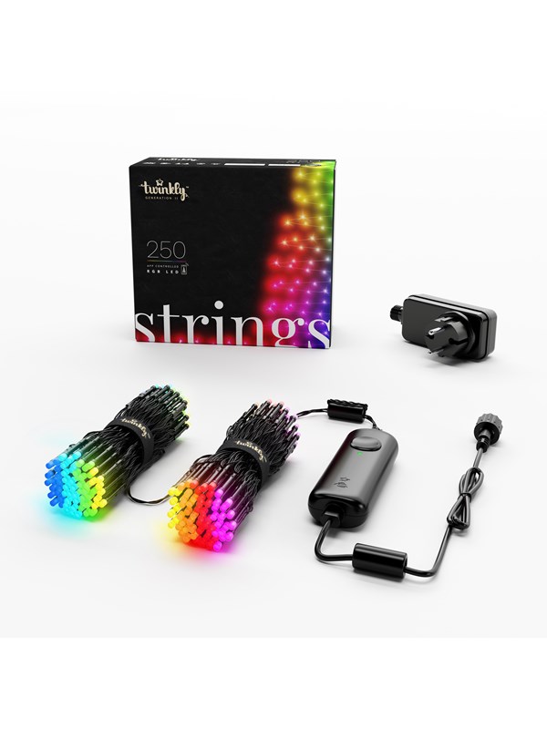 Sort Twinkly Strings 250 App Controlled Rgb Leds Meters Black Wire - Twinkly Gaming  - 8056326671280