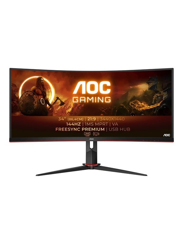 Ampquot Aoc Cu34g2x 3440x1440 144hz Curved - Aoc Gaming  - 4038986117005