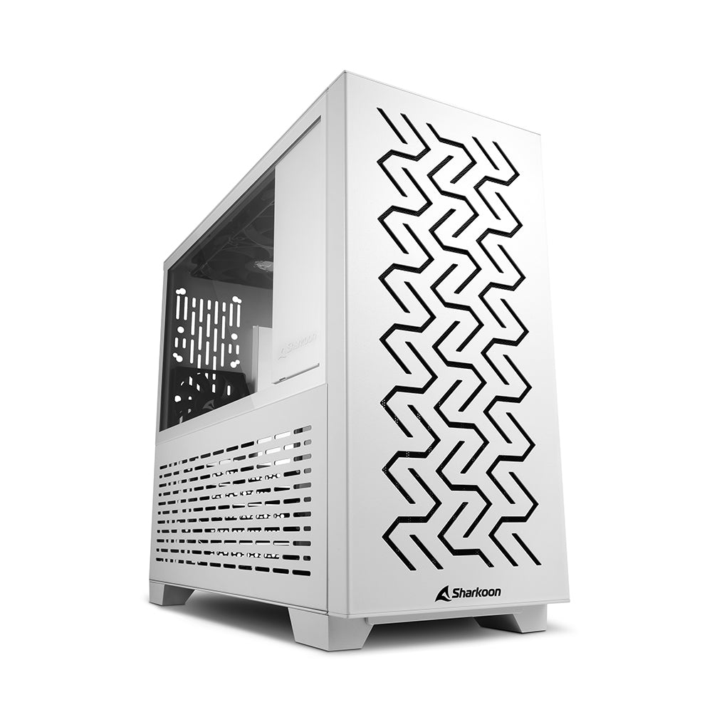 Hvid Sharkoon Z1000 Gaming Tower Case White Tempered Glass Side Panel - Sharkoon Gaming  - 4044951035106