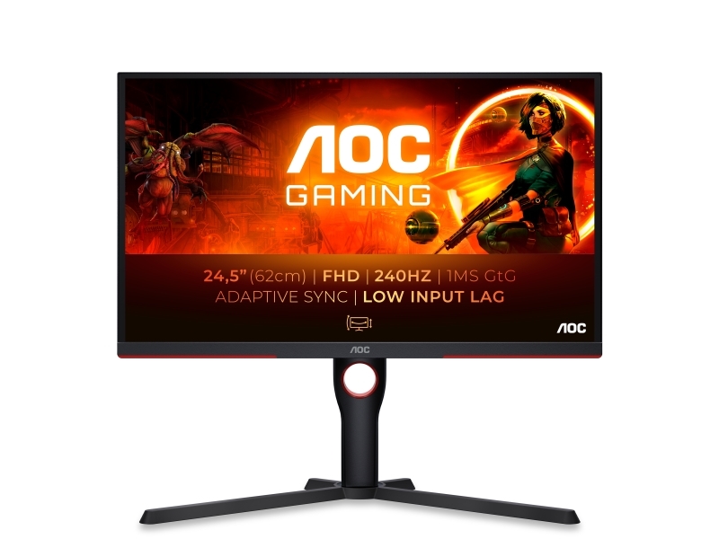 Aoc Gaming 25g3zm Led Skærm Gaming 1920 1080 240hz Panel 1ms Sort Rød - Aoc Gaming  - 4038986140911