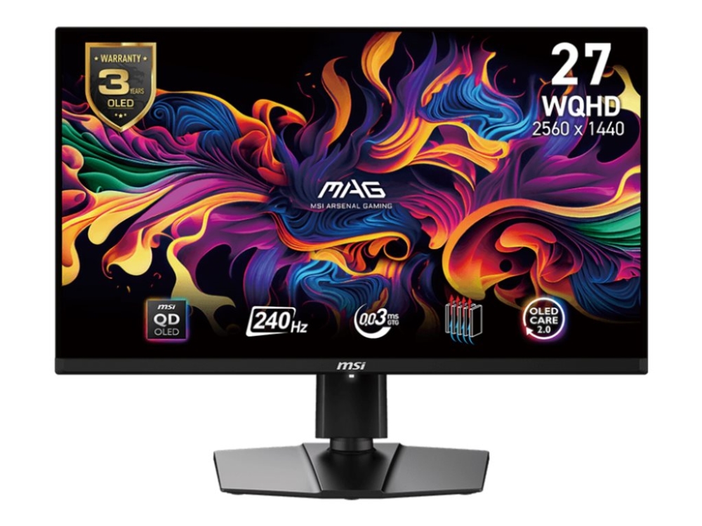 Msi Mag 271qpxde Oled Oled Monitor Gaming Til 2560 1440 Wqhd 240 1000 M 1500000: Displayhdr 400 Tru - Msi Gaming  - 4711377190336