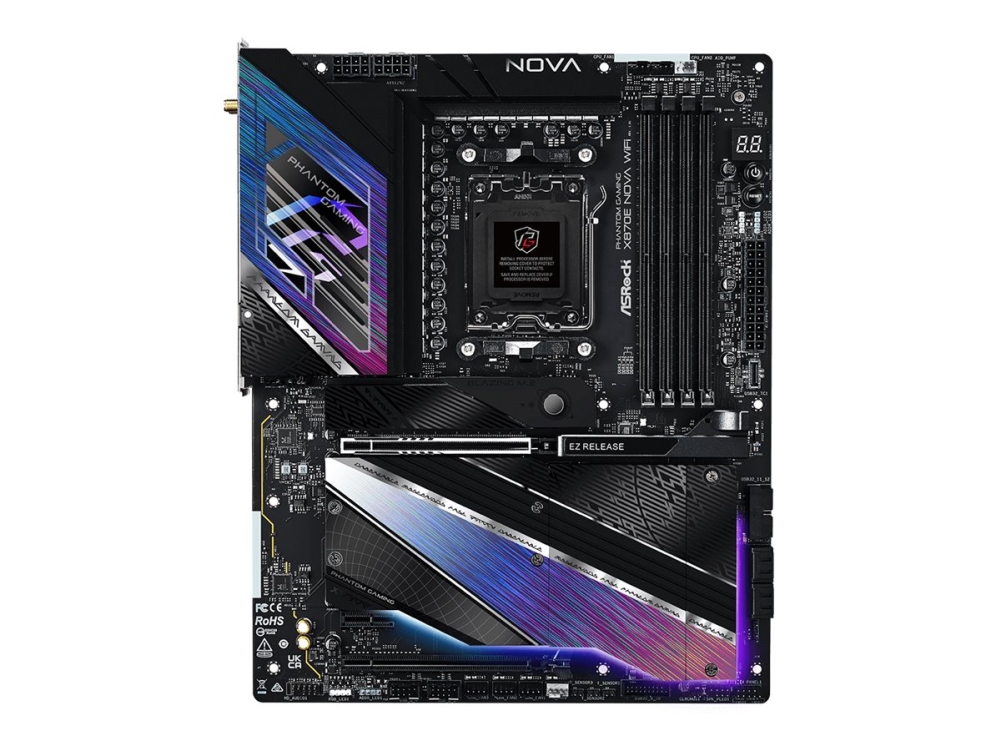 Asrock Phantom Gaming X870e Nova Wifi Bundkort Atx Socket Am5 Amd X870e Chipset Usb4 Usb Gen Usb Gen Usb Gen 2x2 - Asrock Gaming  - 4710483949654