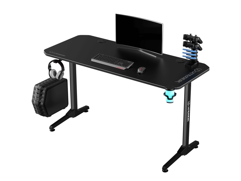 Sort Ultradesk Frag Gaming Desk Med Måtte - Ultradesk Gaming  - 0748367124631