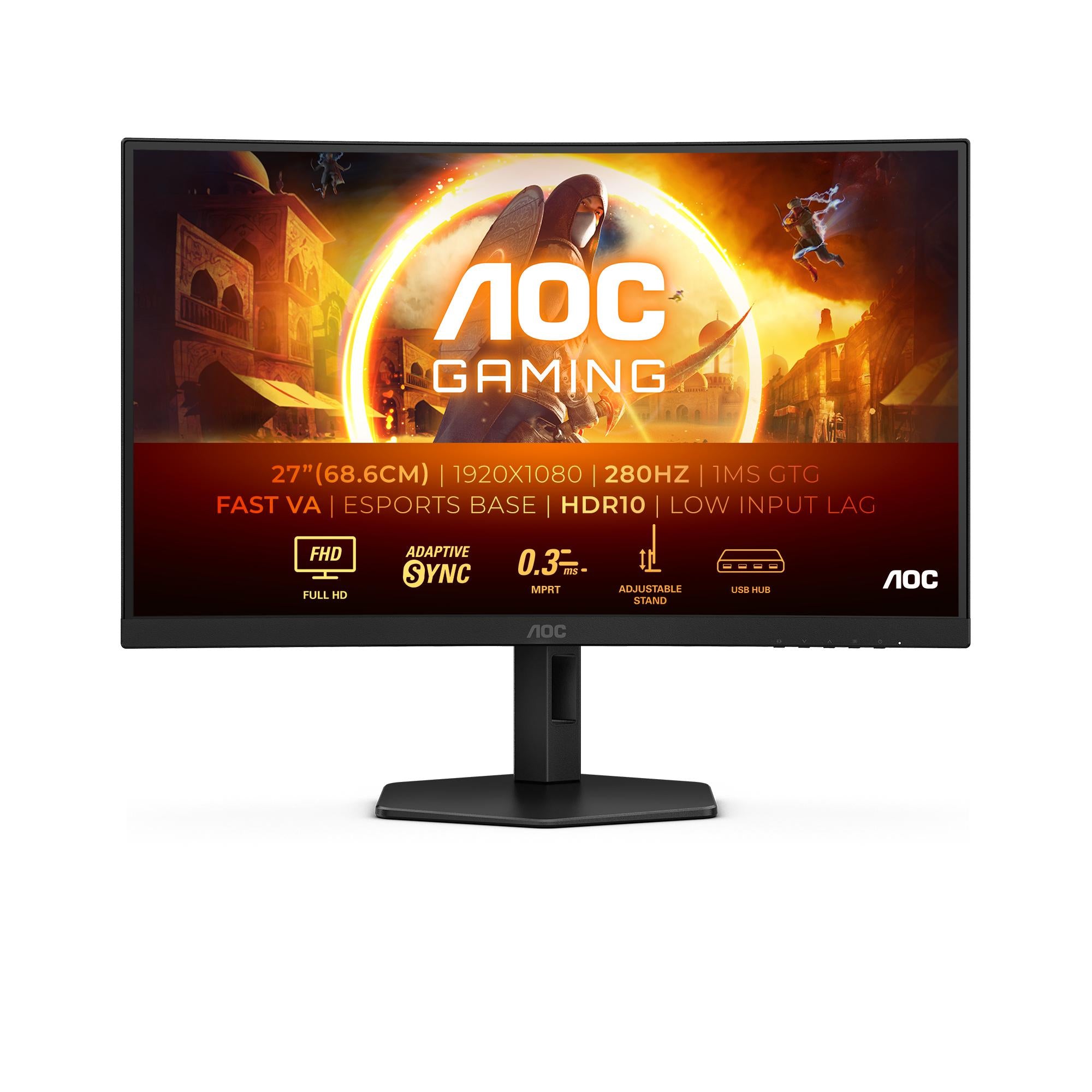Aoc Gaming C27g4zxu Fhd Curved Skærm 280hz - Aoc Gaming  - 4038986181488