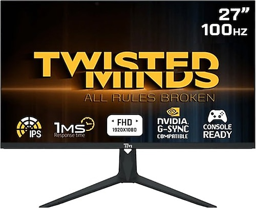 Twisted Minds Flat Gaming Monitor Fhd 100hz - Twisted Minds Gaming  - 6275000580010