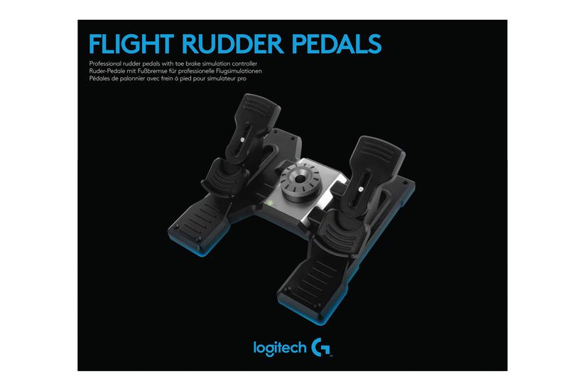 Logitech Flight Rudder Pedals Pedaler Kabling - Logitech Gaming  - 5099206069916
