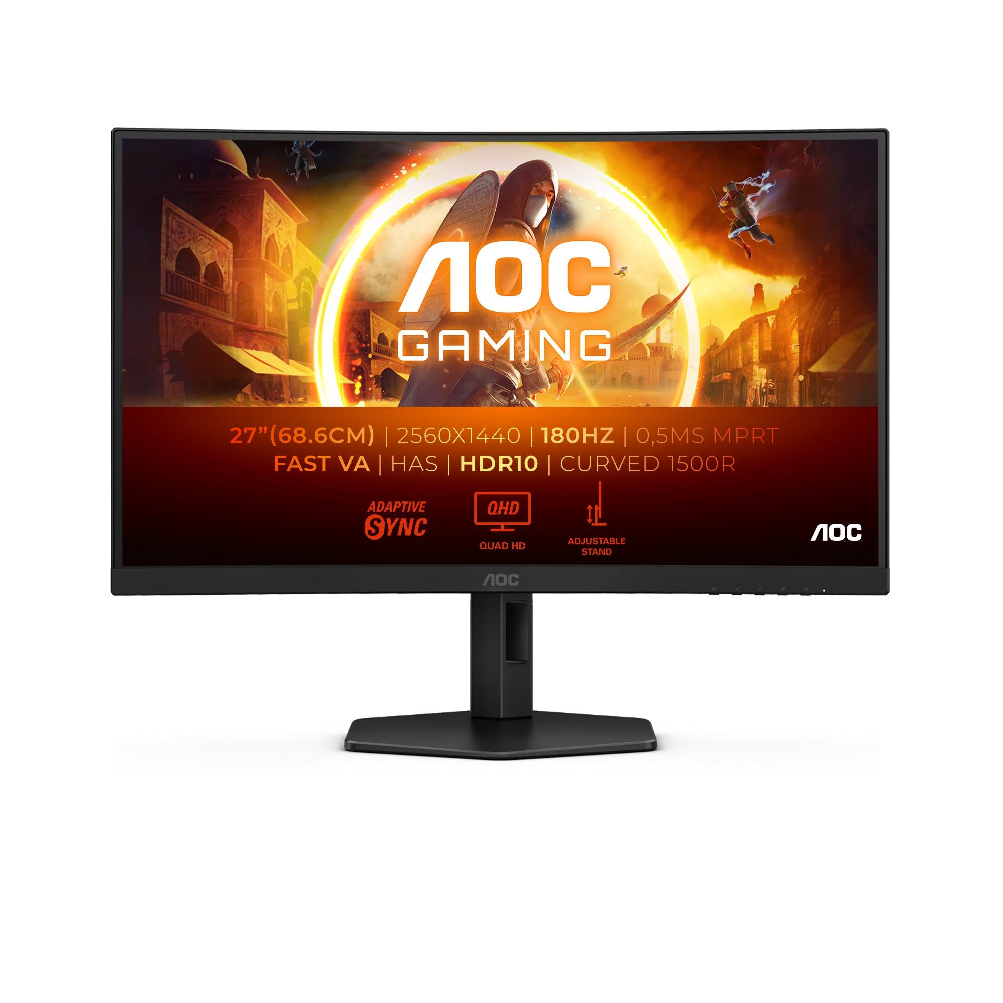 Aoc Gaming Cq27g4x Qhd Curved Skærm 180hz - Aoc Gaming  - 4038986182157