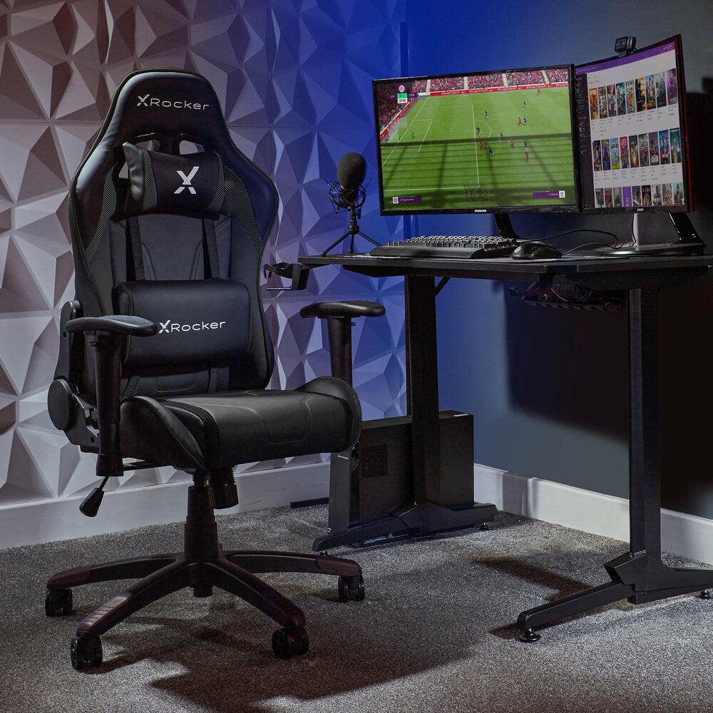 Sort Xrocker Agility Junior Office Gaming Chair Carbon Black - Xrocker Gaming