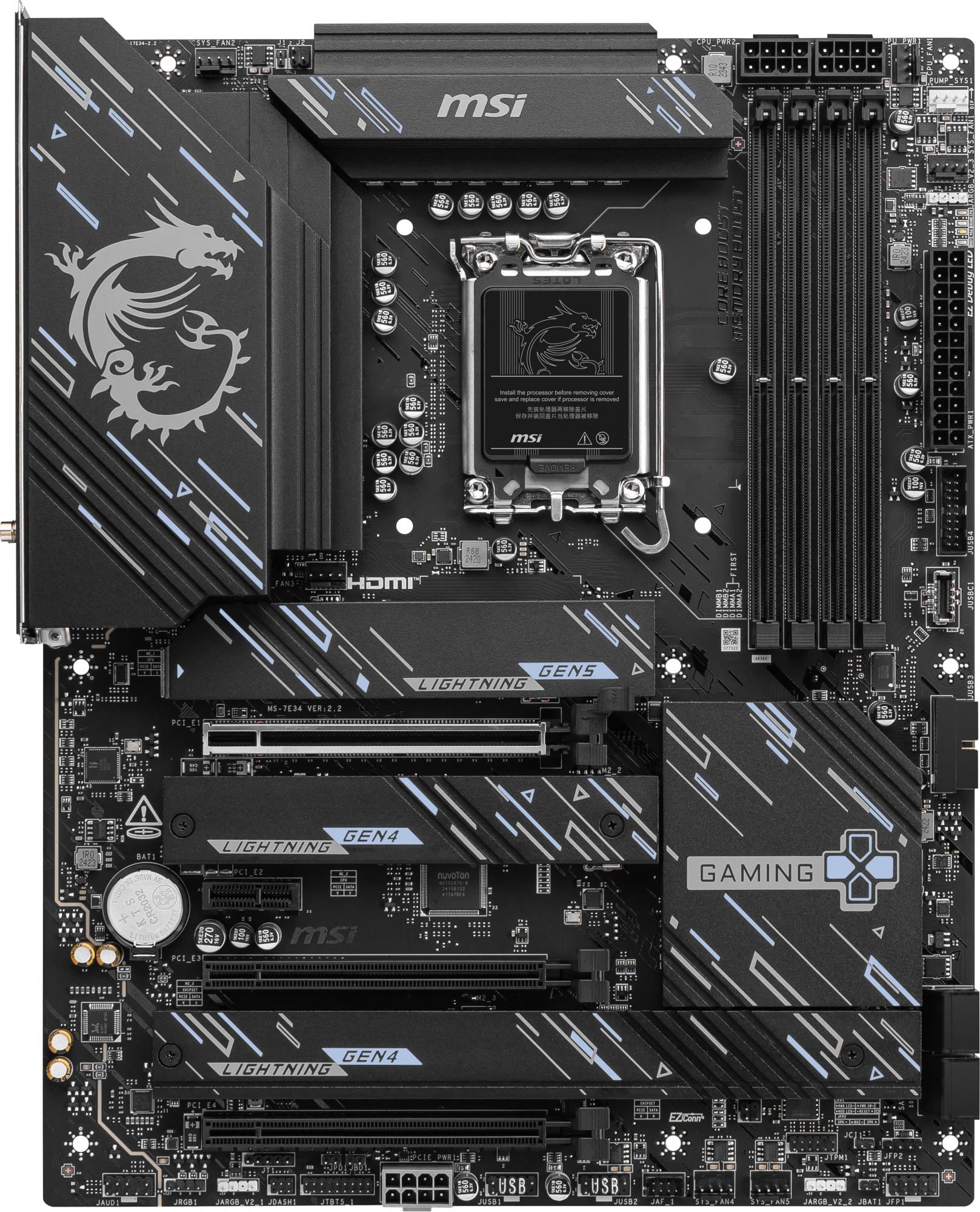 Msi Z890 Gaming Plus Wifi Atx Lga1851 Sokkel Intel Z890 - Msi Gaming  - 4711377257718