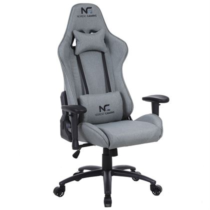 Nordic Gaming Racer Gamer Stol Fabric Grey - Nordic Gaming Gaming  - 5711802756891