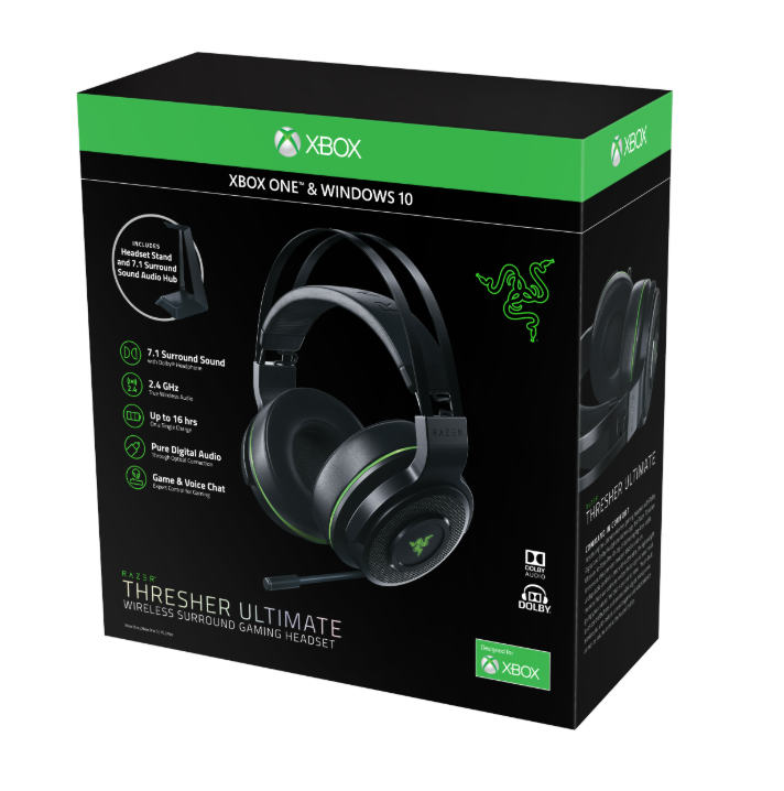 Razer Thresher Ultimate Trådløs Surround Gaming Headset - Xbox Gaming  - 8886419312949