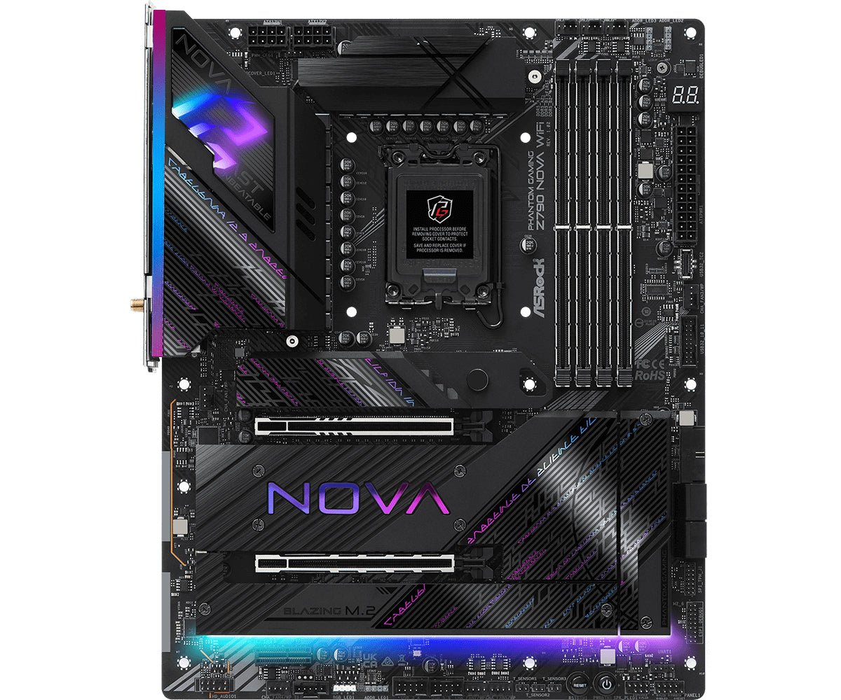 Asrock Phantom Gaming Z790 Nova Wifi Atx Lga1700 Sokkel Intel Z790 Bundkort - Asrock Gaming  - 4710483944482