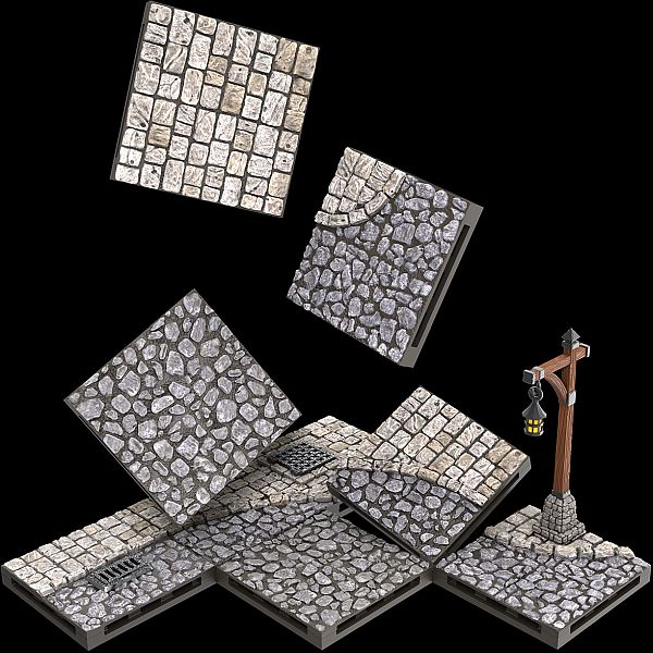 Warlock Tiles Town & Village: Town Square - Gaming  - 0634482165218
