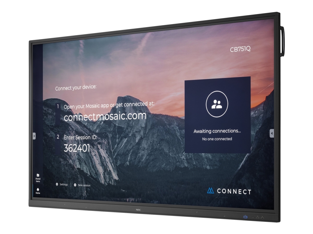 Sort Nec Multisync Cb751q Diagonal Klasse Led Bagbelyst Lcd Paneldisplay Interaktiv Uhd 2160p 3840 2160 Direkte Belyst Led - Nec Smarttv  - 5028695116856