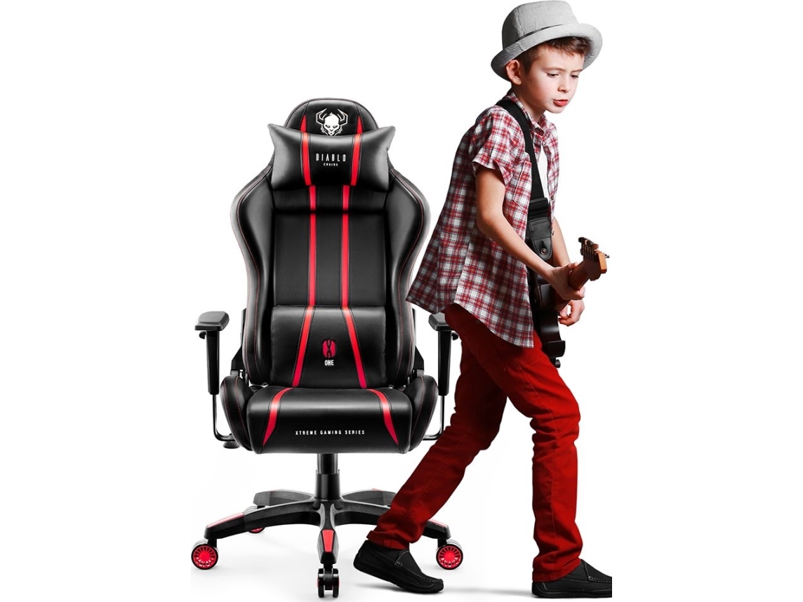 Diablo One Børn Størrelse Rød - Diablo Chairs Gaming  - 5902560336436