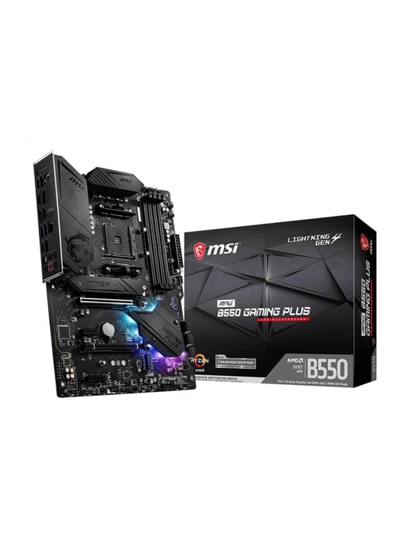 Msi Mpg B550 Gaming Plus Bundkort Amd B550 Amd Am4 Socket Ddr4 Ram Atx - Msi Gaming  - 4719072731885