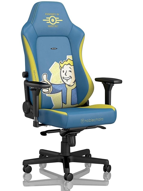 Noblechairs Hero Gaming Chair Fallout Vault Tec Gamer Stol Blå Læder Til 150 - Noblechairs Gaming  - 4251442503758