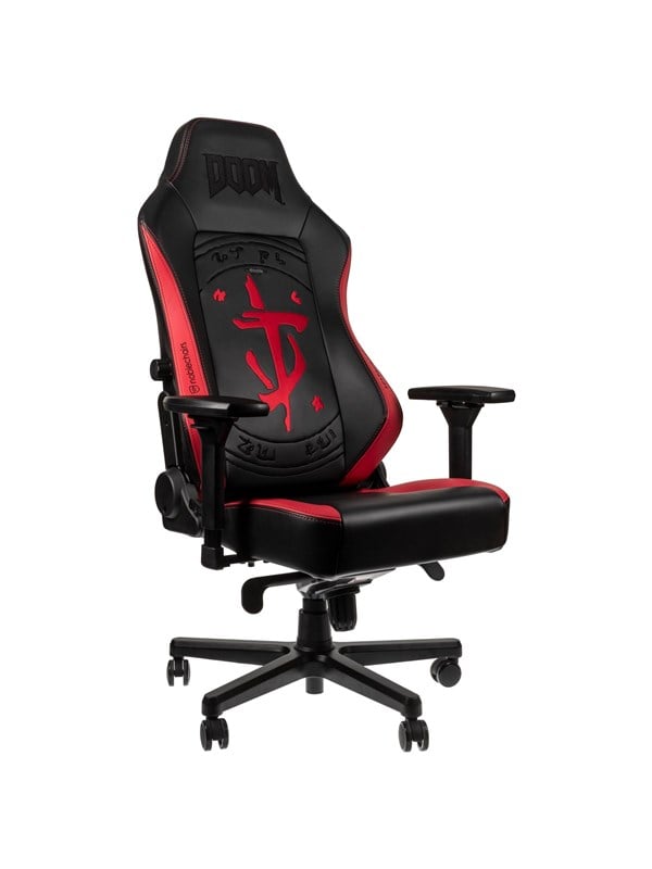 Sort Noblechairs Hero Gaming Chair Doom Edition Gamer Stol Læder Til 150 - Noblechairs Gaming  - 4251442503772