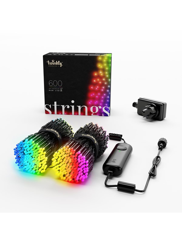 Sort Twinkly Strings 600 App Controlled Rgb Leds Meters Black Wire - Twinkly Gaming  - 8056326672737