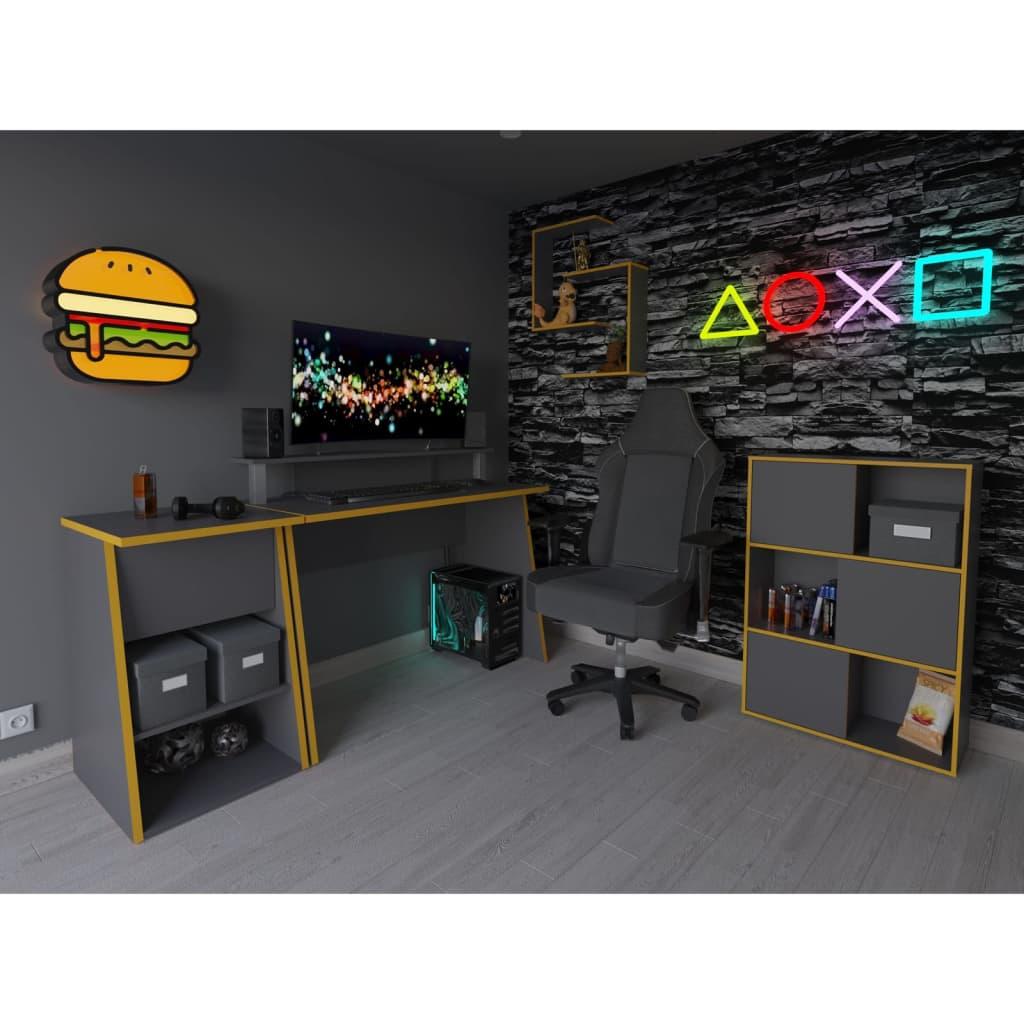 Sidebord Til Gaming Med åbne Rum 4x50x77 Antracitgrå - Fmd Gaming  - 4029494129222