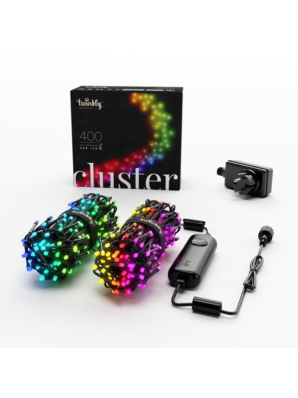 Sort Twinkly Cluster 400 App Controlled Rgb Leds Meters Black Wire - Twinkly Gaming  - 8056326672799