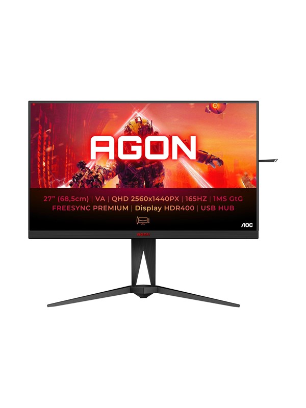 Ampquot Aoc Agon Ag275qxn 2560x1440 165hz Displayhdr 400 - Aoc Gaming  - 4038986180467