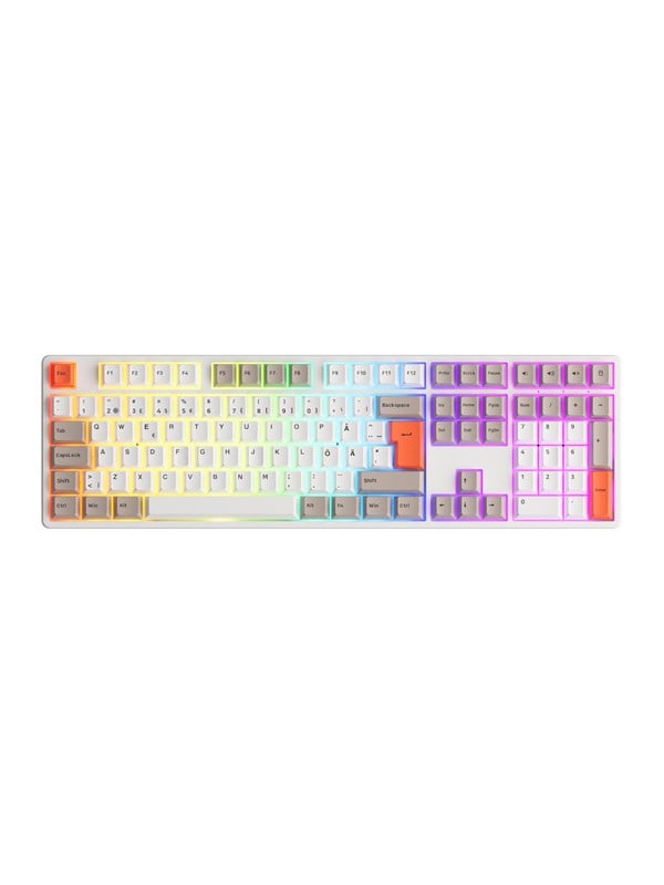 Hvid Akkogear 5108b Steam Engine Akko Jelly Black Gaming Tastatur Nordisk - Akkogear Gaming  - 6925758621885