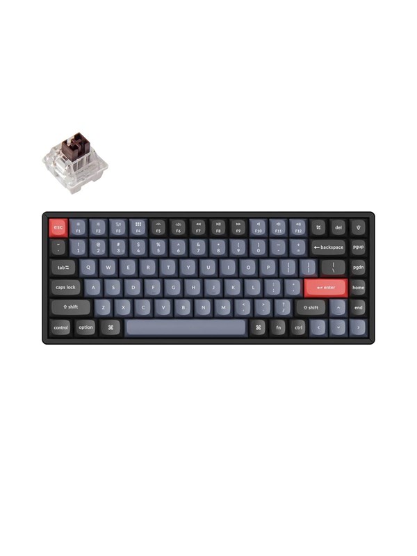 Sort Keychron Pro Qmk Via Rgb Hot Swap Pro Brown Gaming Tastatur Uden Numpad Nordisk - Keychron Gaming  - 4895248805335
