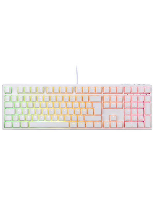 Hvid Ducky One Classic Pure White Fullsize Gaming Tastatur Nordisk - Ducky Gaming  - 4711281567750