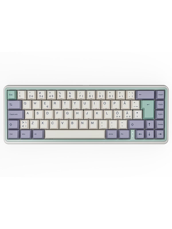 Varmilo Vxt68 Minilo Eucalyptus Tlk Gateron Pro Silver Gaming Tastatur Nordisk Beige - Varmilo Gaming  - 6924427390817