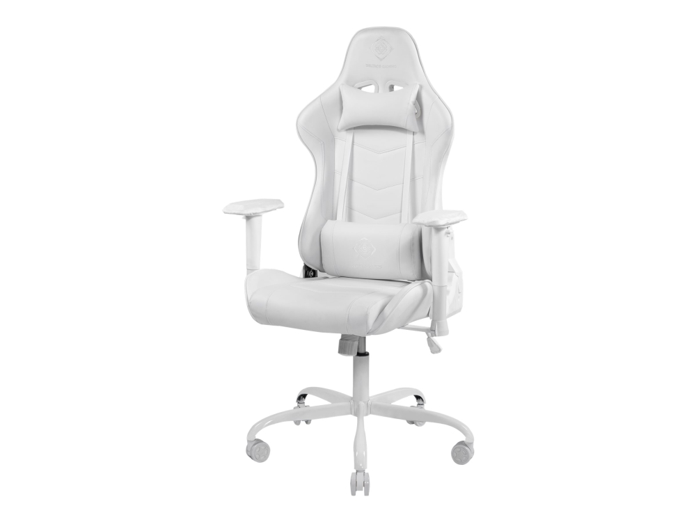 Hvid Deltaco Gaming Gam 096 Spillestol Ergonomisk Høj Ryg Armstøtter Formet Vippe Drejeled Aluminiumsramme Behandlet Læder - Deltaco Gaming  - 7333048050861