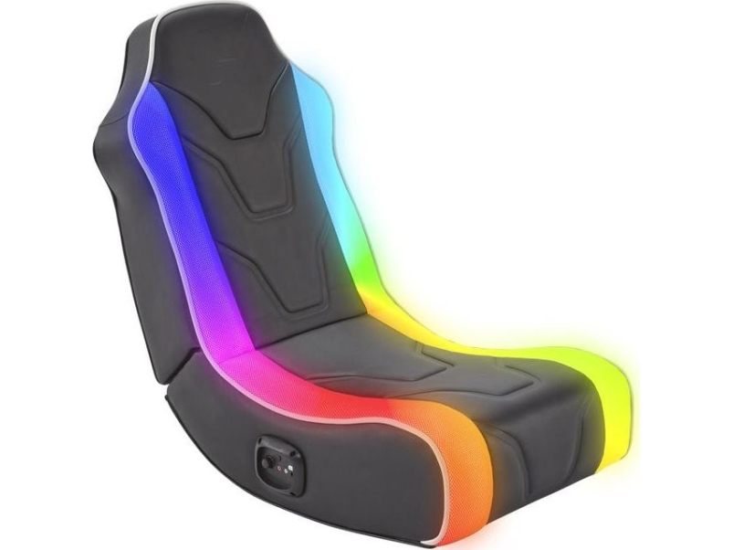 Sort Rocker Chimera Rgb Floor Rocker Gaming Gulvstol Til Børn Teenagere Med Lydsystem Rgb Belysning - X Rocker Gaming  - 0094338514032
