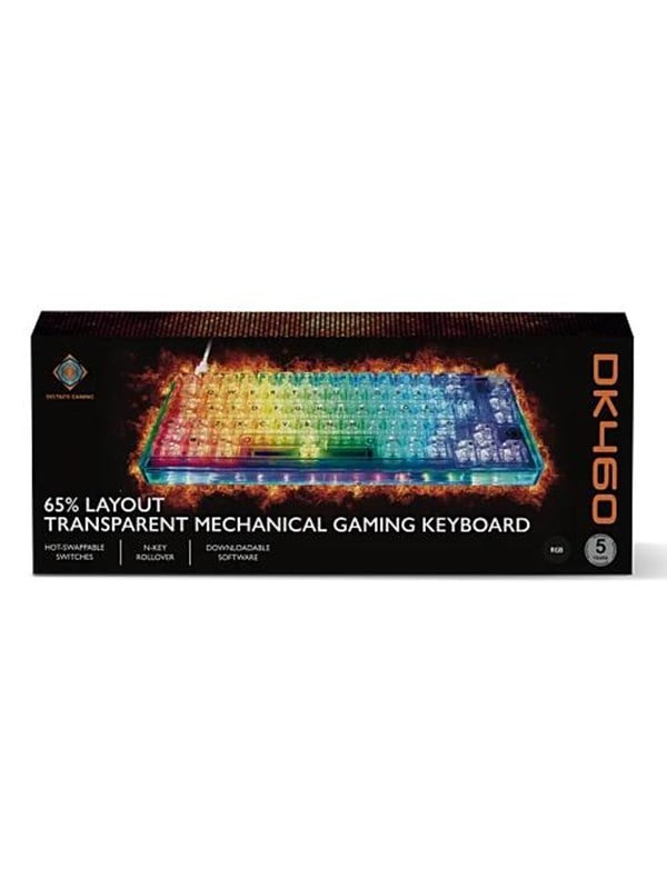 Deltaco Dk460 Mechanical Keyboard Full Transparent Gaming Tastatur Transparent - Deltaco Gaming  - 7333048060785