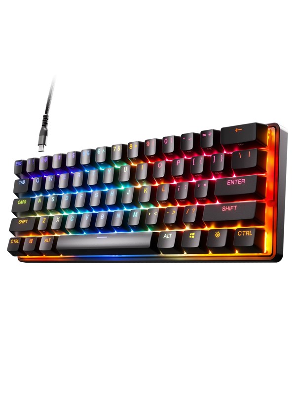 Sort Steelseries Apex Mini Gaming Tastatur Uden Numpad Nordisk - Steelseries Gaming  - 5707119047760