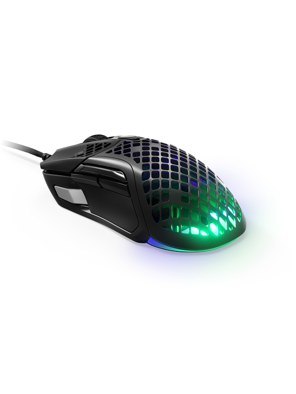 Sort Steelseries Aerox Wired Gaming Mus Optisk Knapper Med Rgb Lys - Steelseries Gaming  - 5707119044813