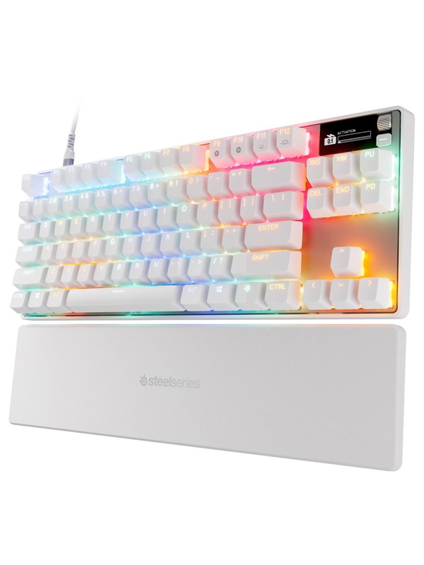 Hvid Steelseries Apex Pro Tkl Gen Gaming Tastatur Uden Numpad Amerikansk Engelsk - Steelseries Gaming  - 5707119060547