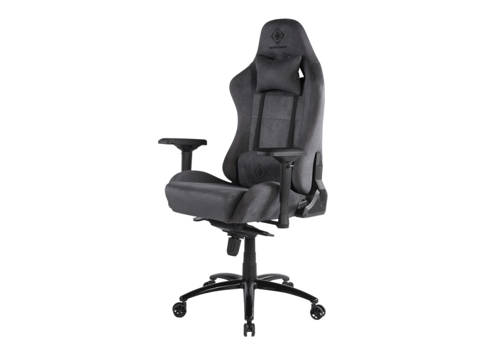 Deltaco Gaming Dc440d Spillestol Ergonomisk Høj Ryg Armstøtter Formet Vippe Alcantra Stof Aluminium Mørkegrå - Deltaco Gaming  - 7333048053930