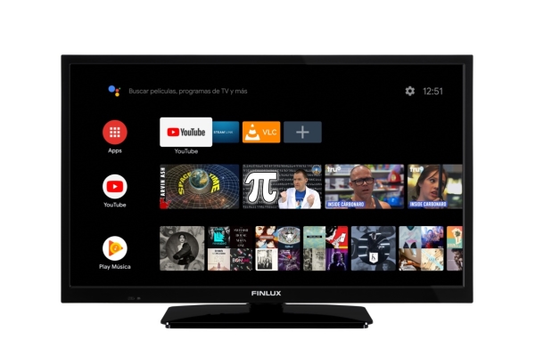 Sort Finlux 24famf9060 Diagonal Klasse Led Bagbelyst Lcd 720p 1366 768 Android Volt Camping - Finlux Smarttv  - 5711555001064