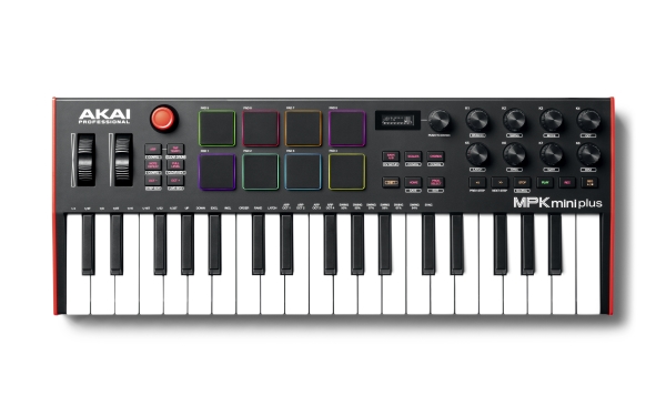 Sort Akai Mpk Mini Plus Taster Knapper Dreje Usb 451 - Akai Gaming  - 0694318025802