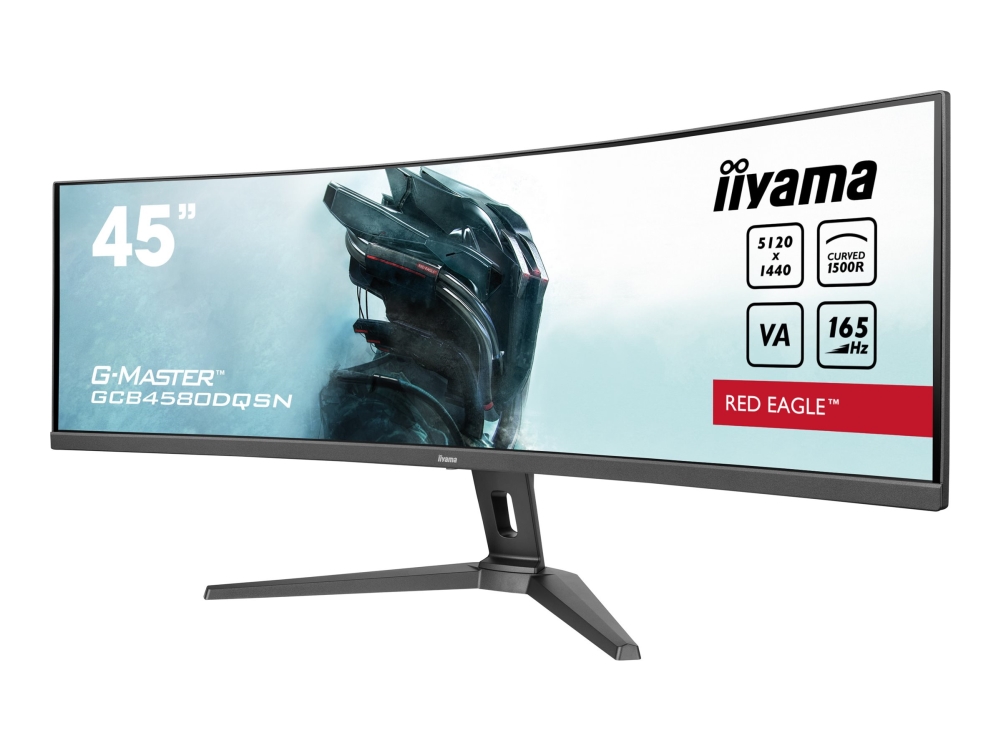 Iiyama Master Red Eagle Gcb4580dqsn Led Skærm Gaming Kurvet Til 5120 1440 Dual Quad 165 450 M - Iiyama Gaming  - 4948570122264