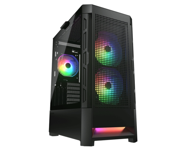 Sort Cougar Gaming Airface Rgb Cgr 5zd1b Air Rgb Midi Tower Atx Ceb Eatx Micro Atx Mini Itx Spil Flere - Cougar Gaming  - 4710483774942