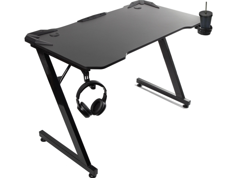 Sort Nanors Gaming Desk Nanors Desk 150kg Max Højde 750mm 110x60x1 5cm Kopholder Hovedtelefoner Rs345 - Nano Rs Gaming  - 5902211133209