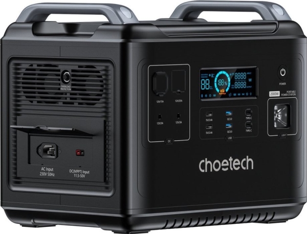 Sort Choetech Bærbar Ladestation Powerbank Bs006 Super Mini 2000w - Choetech Laptop  - 6932112102911