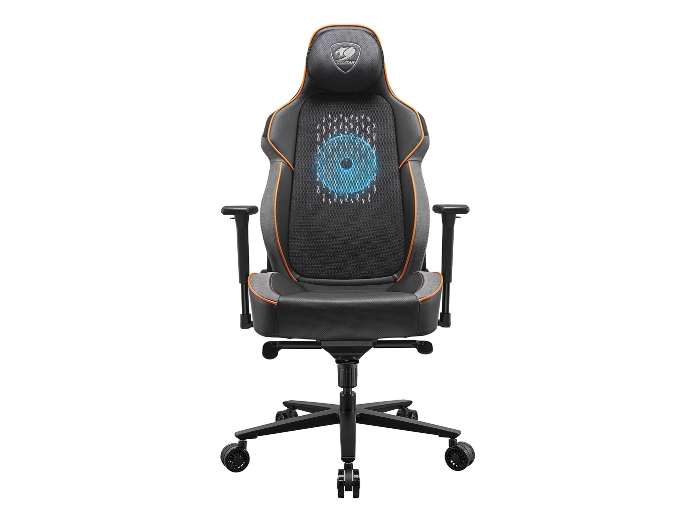 Cougar Gaming Nxsys Aero Gaming Lænestol 160 Hårdt Sæde Polstret Vatteret Ryglæn Sort Orange Stål - Cougar Gaming  - 4710483776472