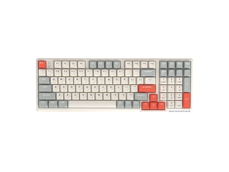 Hvid Darmoshark Pro Gaming Tastatur - Darmoshark Gaming  - 6953460502147