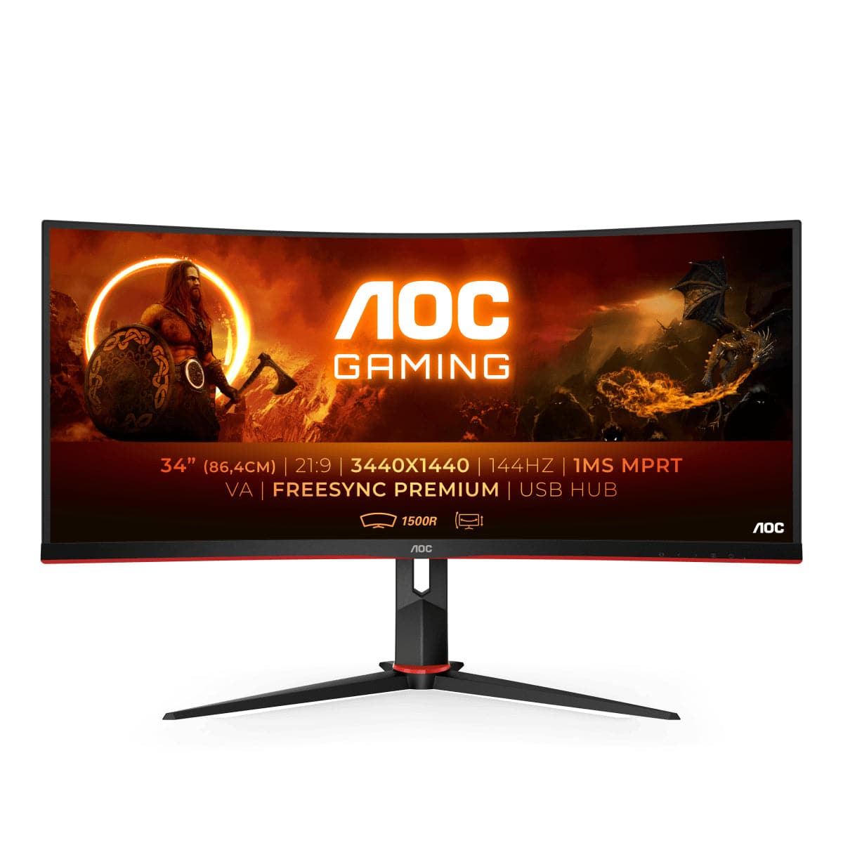 Aoc Gaming Cu34g2x 3440 1440 Hdmi Displayport 144hz - Aoc Gaming  - 4038986117005