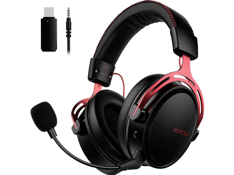 Sort Mipow Gaming Over Ear Hovedtelefoner Trådløs Kabelbundet Stereo Rød Mikrofon Støjreduktion Indstilling Lydløs Mikrofon Lydstyrkeregulering - Mipow Gaming  - 718879568575