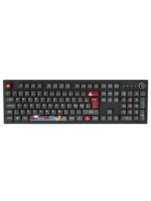 Sort Montech Mkey Fullsize Darkness Gateron Pro Red Gaming Tastatur Nordisk - Montech Gaming  - 4710562745818