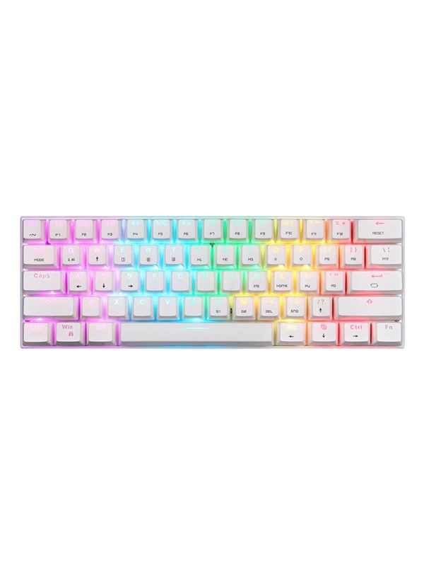 Hvid Motospeed Wireless Mechanical Keyboard Sk62 White Blue Switch Gaming Tastatur - Motospeed Gaming  - 6953460503243