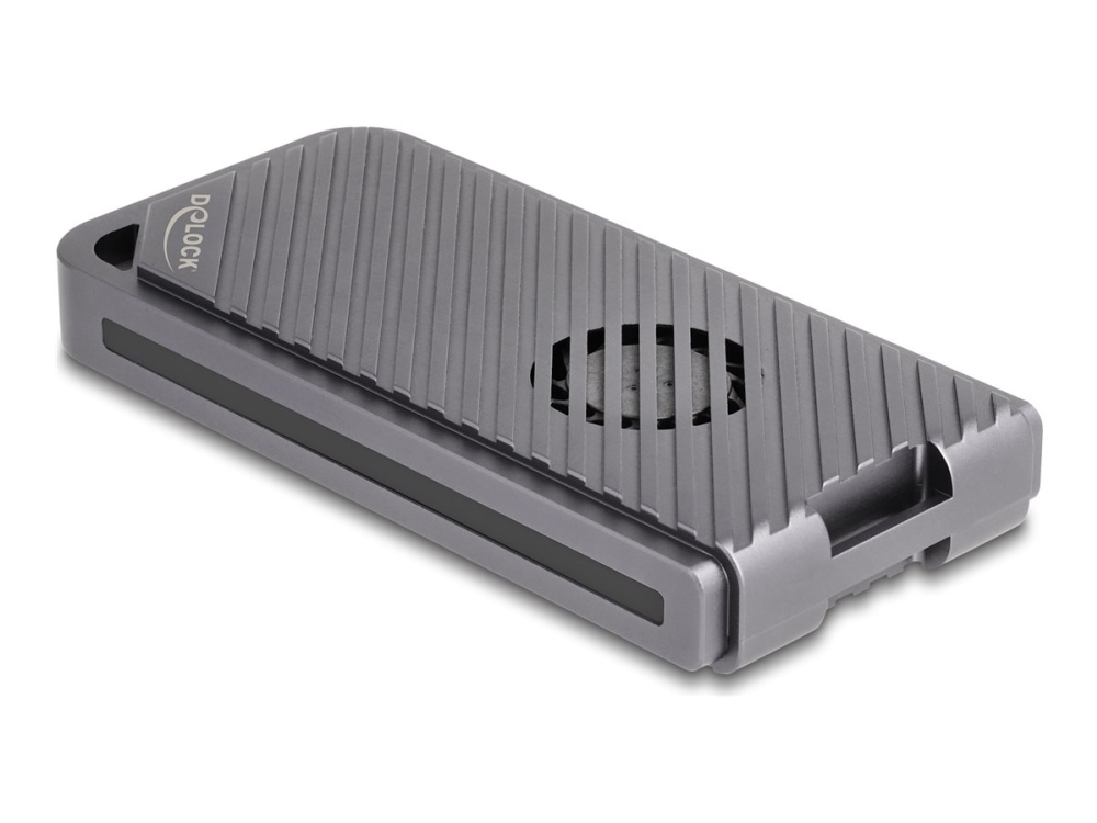 Delock Lagringspakning Gbps Gaming Stil Med Led Ventilator Værktøjsfri Nvme Card Usb4 Thunderbolt Thunderbolt Sølv - Delock Gaming  - 4043619420254
